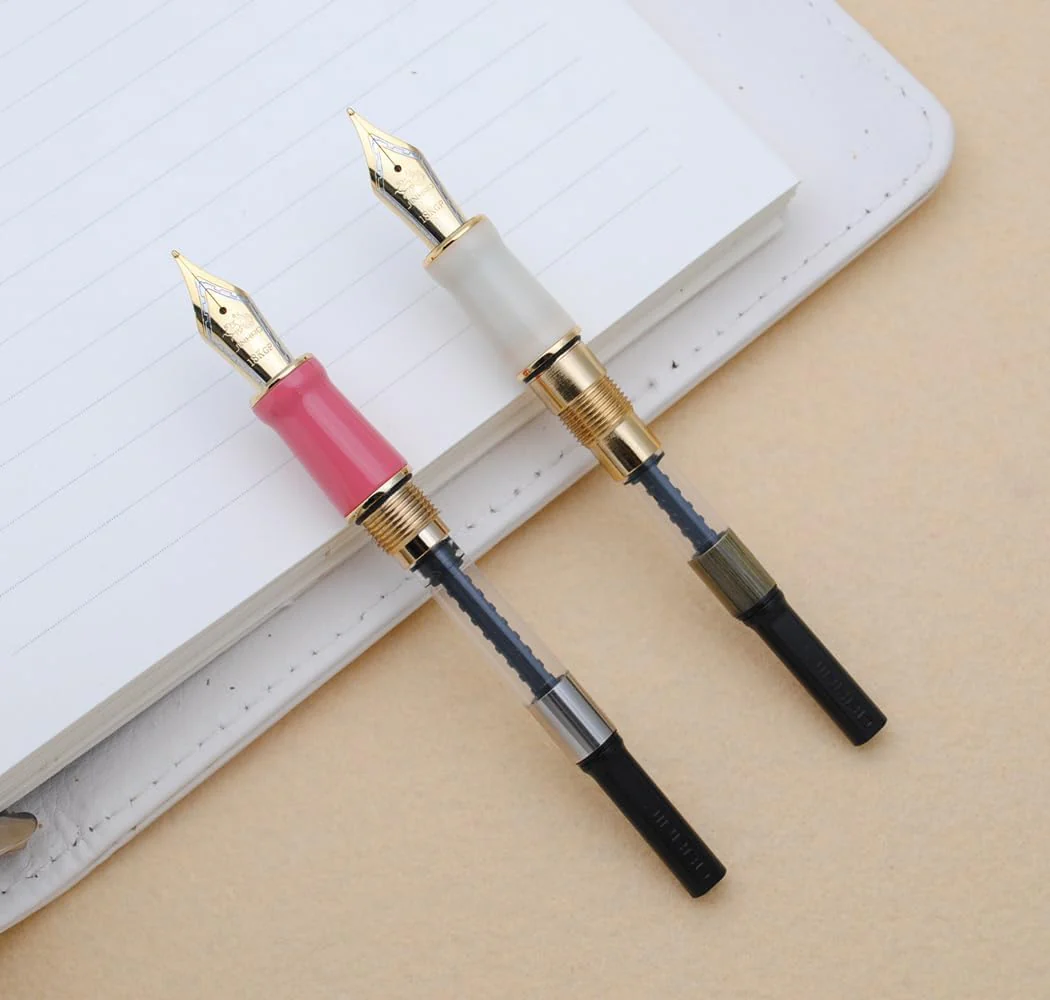 Jinhao 100 Fountain Pen – Guava Pink, Fine Nib, Resin Body, Large Capacity Writing Pen with Converter - Image 5