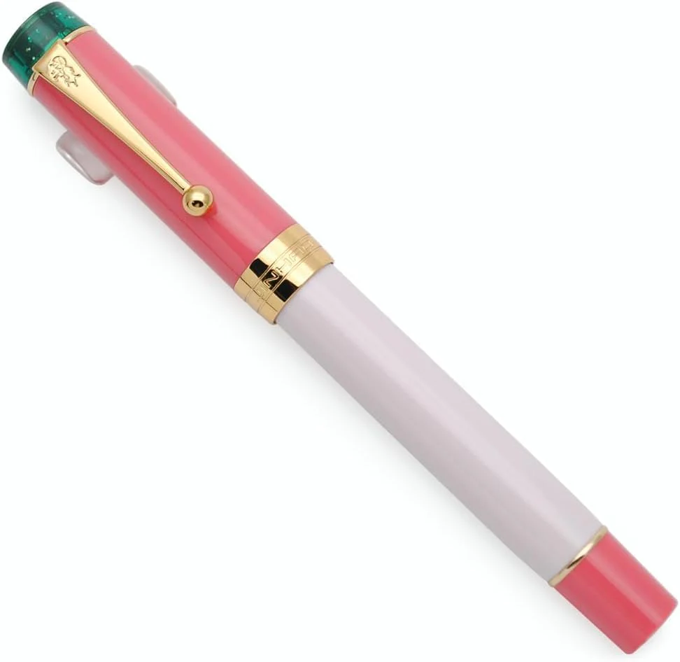 Jinhao 100 Fountain Pen – Guava Pink, Fine Nib, Resin Body, Large Capacity Writing Pen with Converter - Image 6
