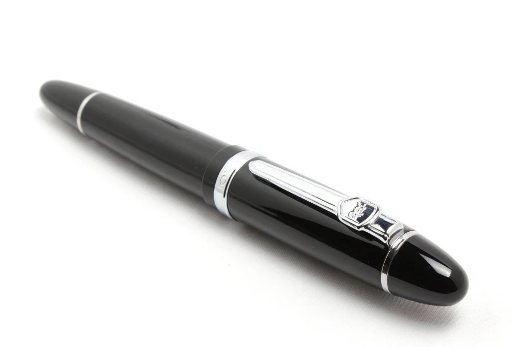 Jinhao 159 Heavyweight Signature Fountain Pen – Shiny Black with Silver Trims, Streamlined Design, Medium Nib & Ink Converter - Image 2