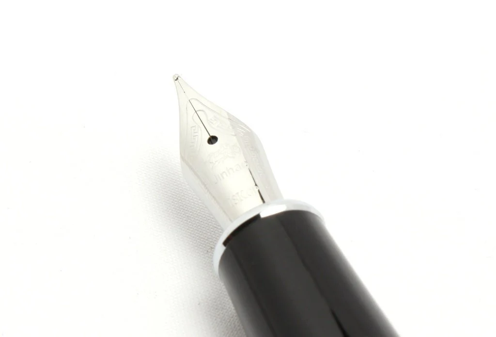 Jinhao 159 Heavyweight Signature Fountain Pen – Shiny Black with Silver Trims, Streamlined Design, Medium Nib & Ink Converter - Image 3