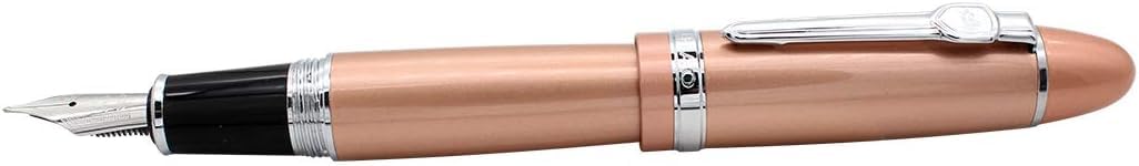 Jinhao 159 Heavyweight Signature Fountain Pen – Shiny Pink with Silver Trims, Streamlined Design, Medium Nib & Ink Converter - Image 3