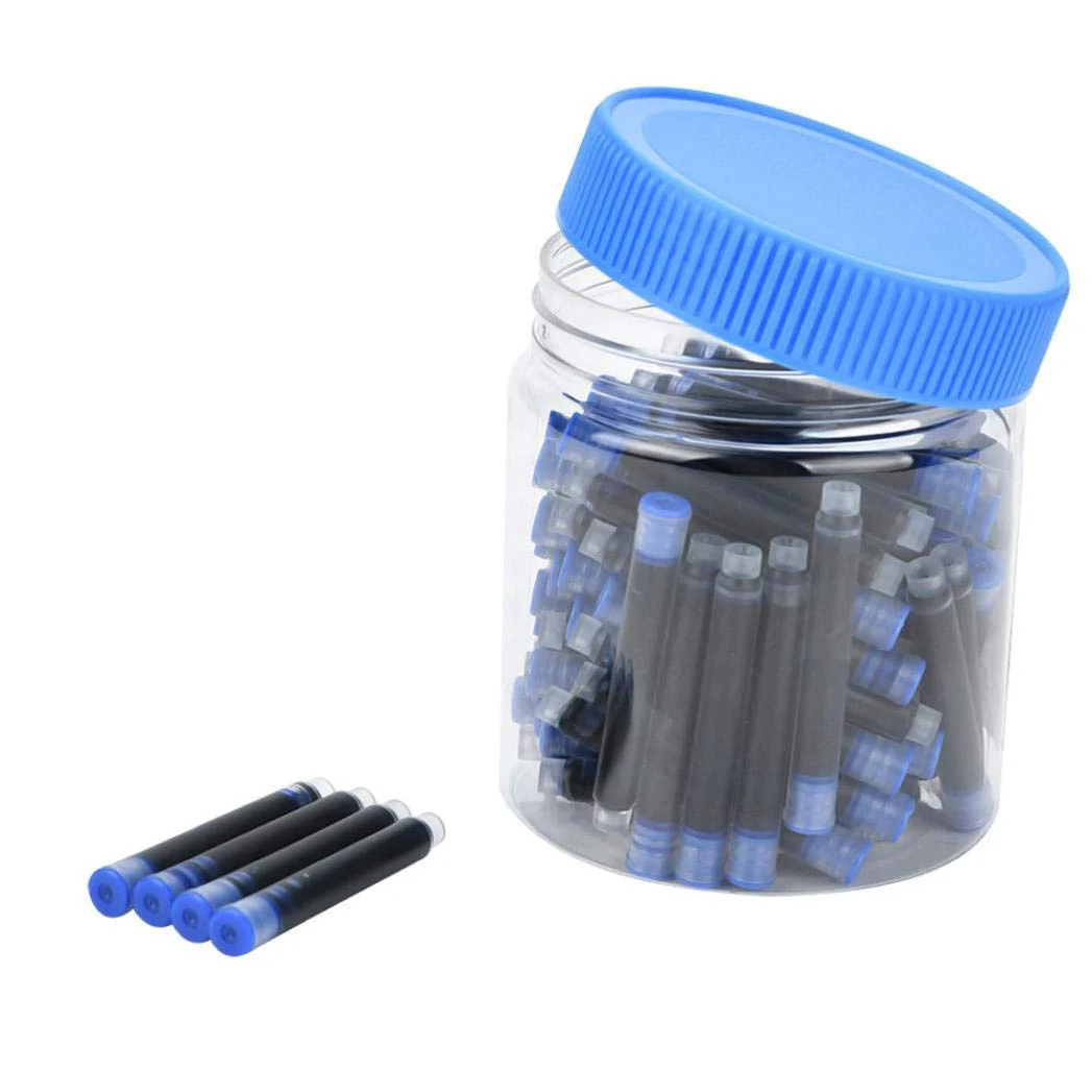 Jinhao 2.6mm Diameter International Standard Fountain Pen Ink Cartridges Refills – Bottled 80pcs (Blue) - Image 4