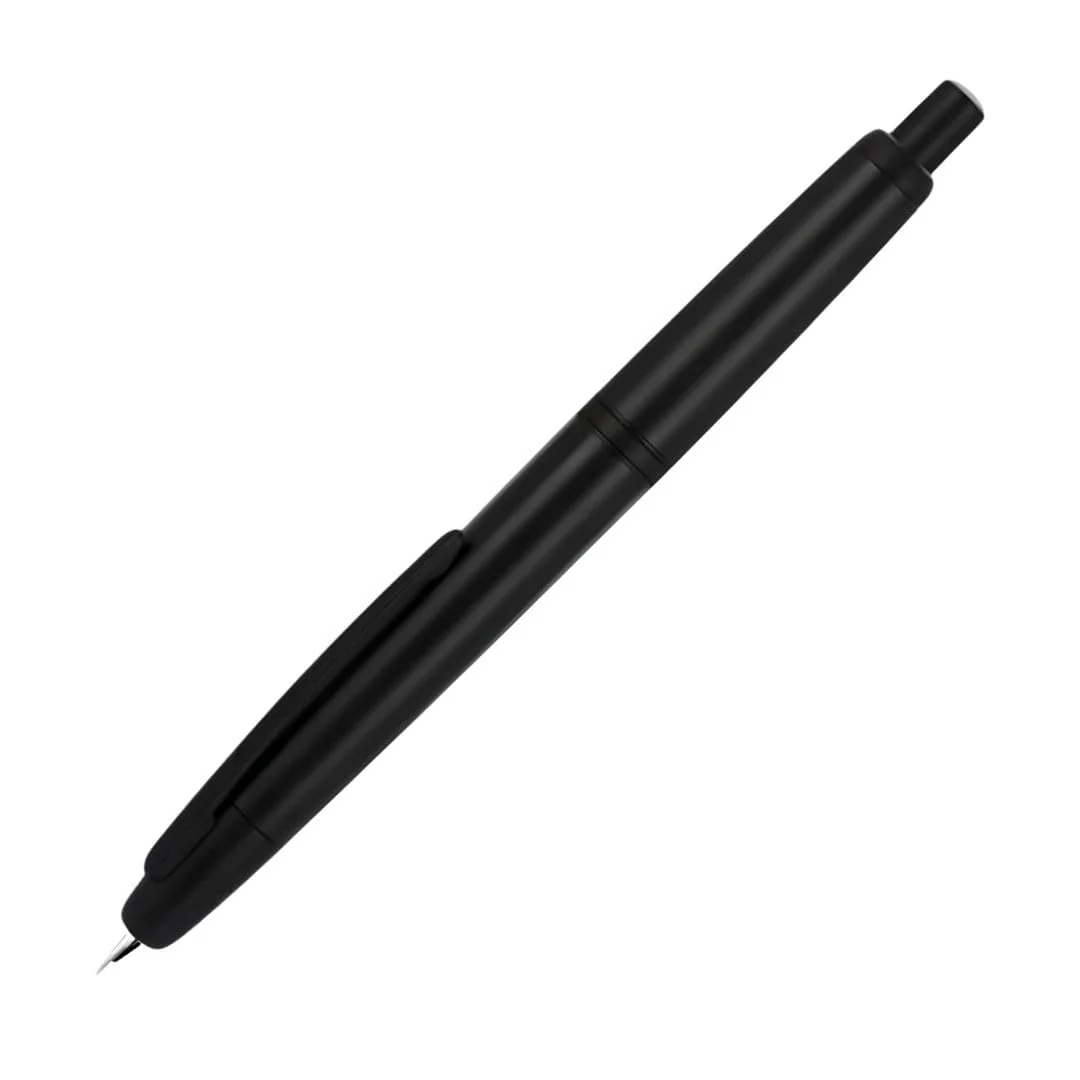 Jinhao 20 Press Retractable Fountain Pen – Matt Black Colors – Plastic Body (Black clip) - Fine & Extra Fine Nib with Converter – Smooth Writing Daily Pen (No Ink Included) - Image 2