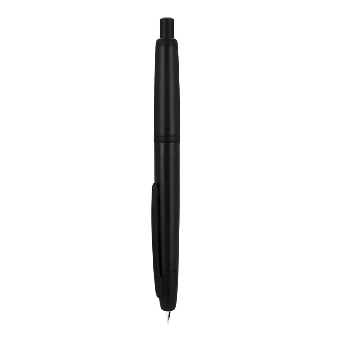 Jinhao 20 Press Retractable Fountain Pen – Matt Black Colors – Plastic Body (Black clip) - Fine & Extra Fine Nib with Converter – Smooth Writing Daily Pen (No Ink Included) - Image 3