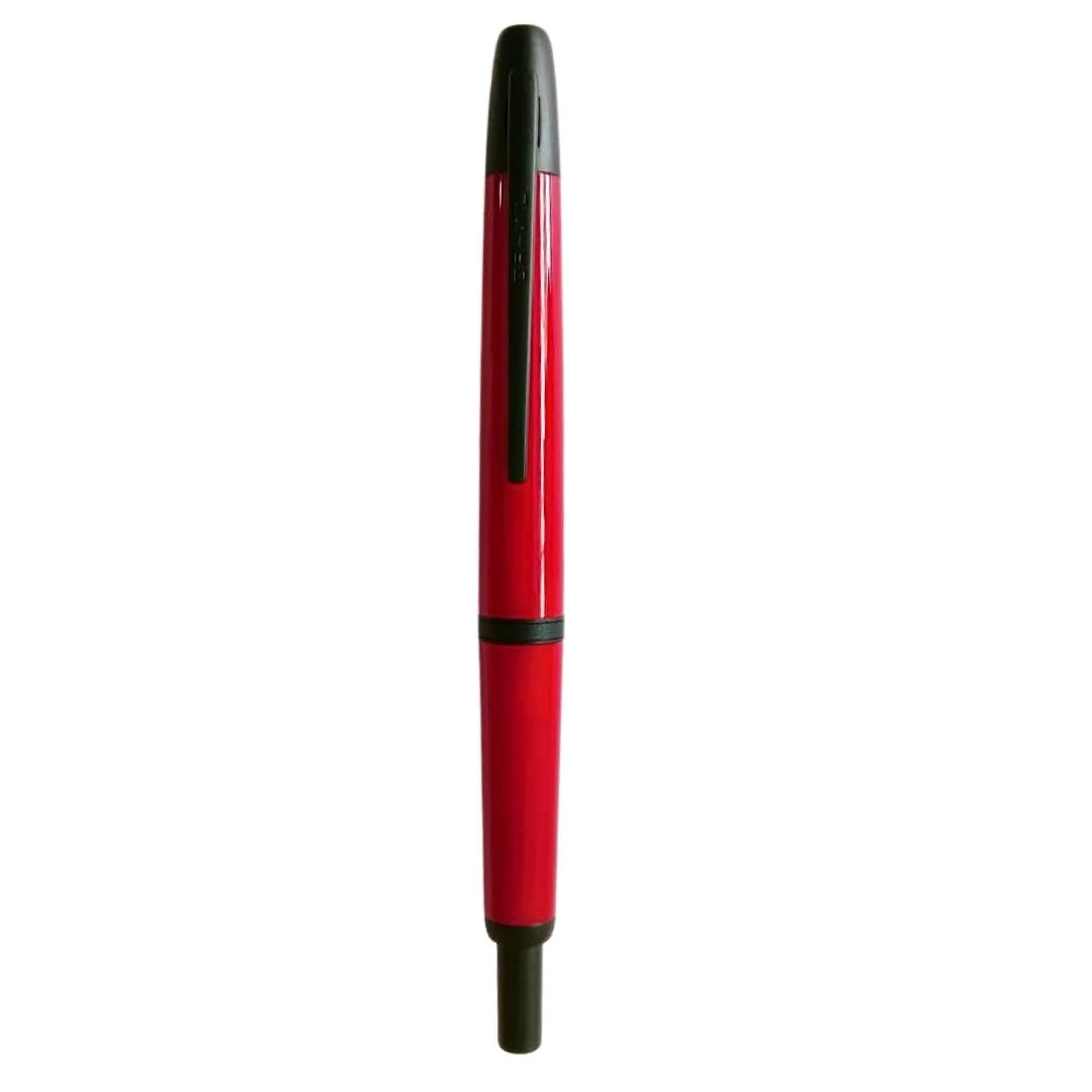 Jinhao 20 Press Retractable Fountain Pen – Palace Red Colors- Plastic Body (Black clip) – Fine & Extra Fine Nib with Converter – Smooth Writing Daily Pen (No Ink Included) - Image 9