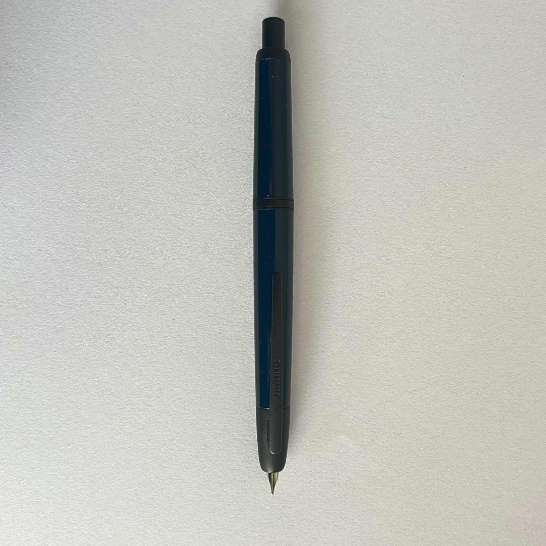 Jinhao 20 Press Retractable Fountain Pen –Dark Blue Colors – Plastic Body (Black clip) -Fine & Extra Fine Nib with Converter –  Smooth Writing Daily Pen (No Ink Included) - Image 10