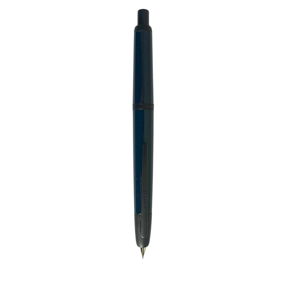 Jinhao 20 Press Retractable Fountain Pen –Dark Blue Colors – Plastic Body (Black clip) -Fine & Extra Fine Nib with Converter –  Smooth Writing Daily Pen (No Ink Included) - Image 11