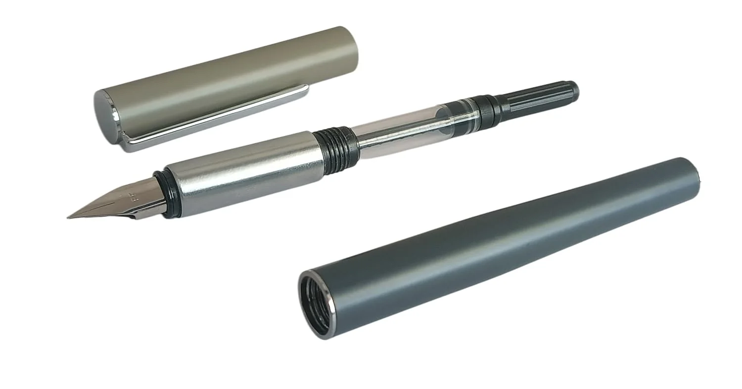 Jinhao 35 Fountain Pen with Converter, Fine Nib, Smooth Writing Pen for Students and Office Use (Blue) - Image 2