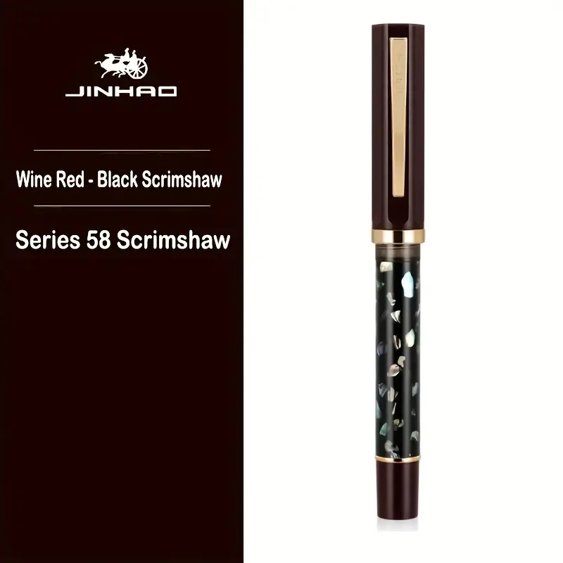 Jinhao 58 Shell Carving Fountain Pen – Fine Nib (Variants Color) - Image 5