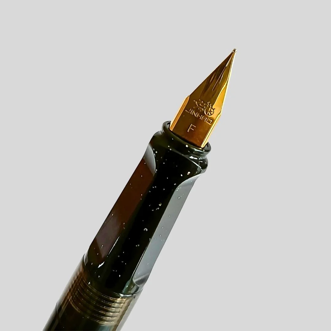 Jinhao 58A Zodiac Constellation Fountain Pen – Fine Nib (0.5mm), Black Resin Body with Ink Converter - Image 14