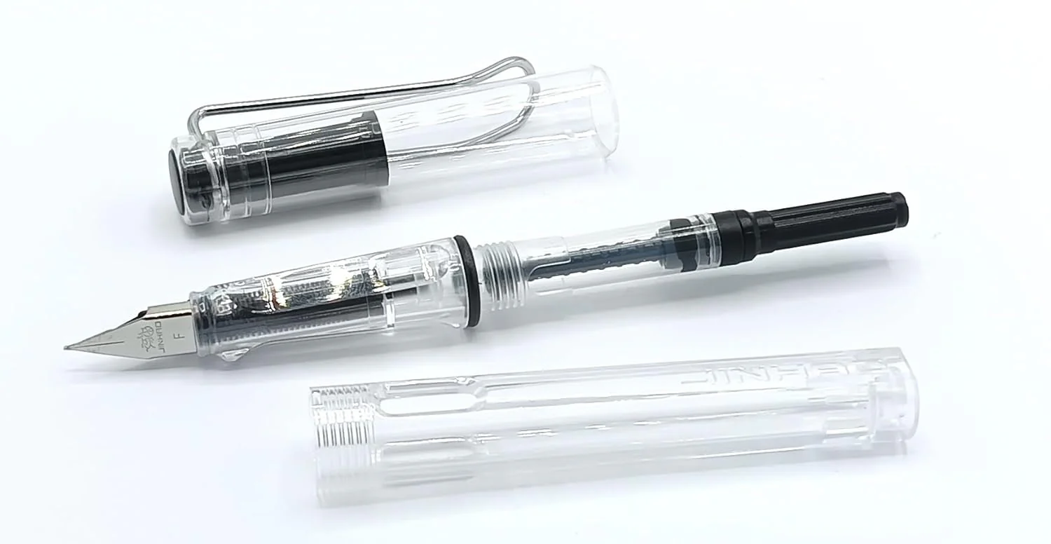 Jinhao 599 Alstar Designer Transparent White Fountain Pen - Fine Nib, Smooth Writing Pen for Students and Office - Image 4