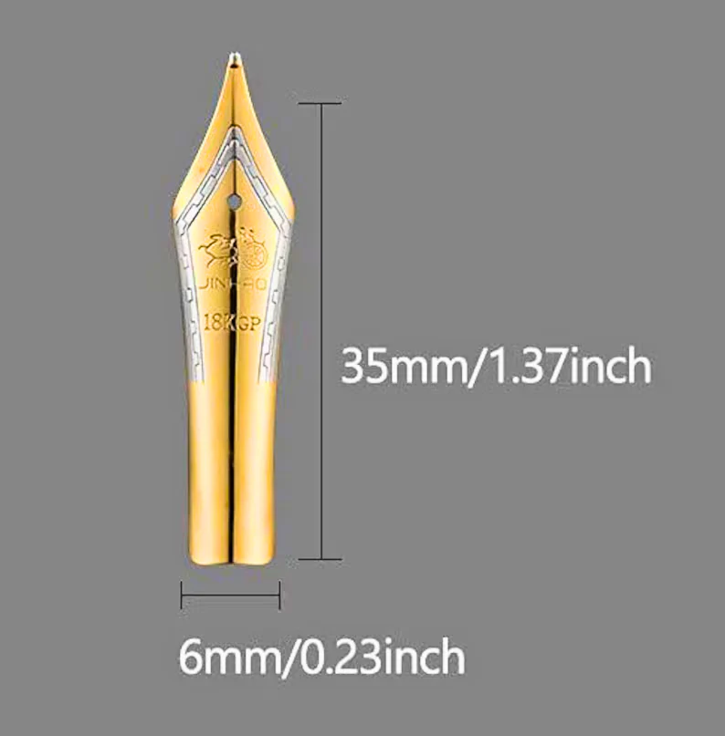 Jinhao #6 Size Original Fountain Pen Nibs – Medium Tip (Pack Of 2) – Compatible with Jinhao X450/X750/100/159 and More - Image 3