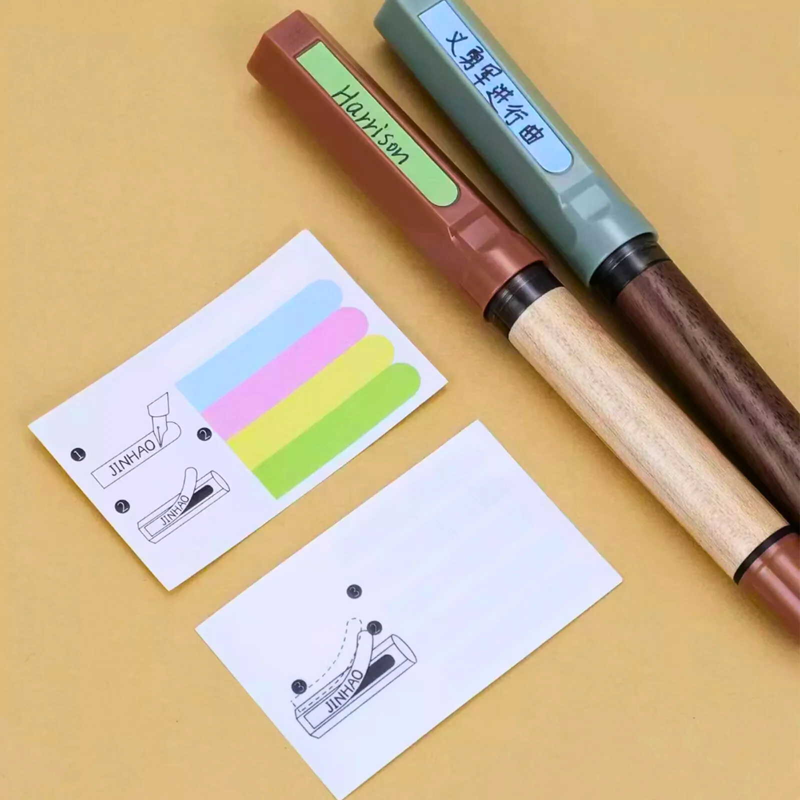 Jinhao 62 Wooden Fountain Pen - Fine Nib (0.5mm) with Converter, Perfect for Calligraphy, School, and Office Use - Image 3