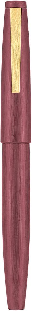 Jinhao 80 Maroon Fiber Brushed Fountain Pen, Iridium Extra Fine and Fine Gold Nib with Ink Converter and Pen Set (Gold Clip) - Image 3