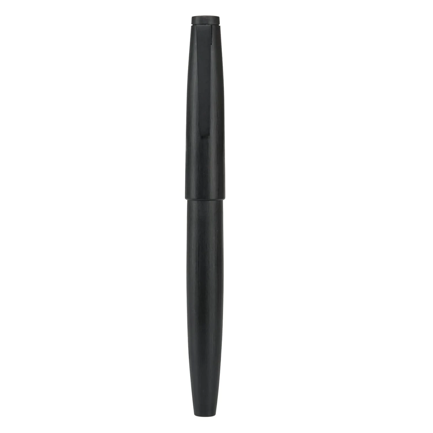 Jinhao 80 Matt Black Fiber Brushed Fountain Pen, Iridium Fine Nib, Black Clip with Ink Converter - Image 2