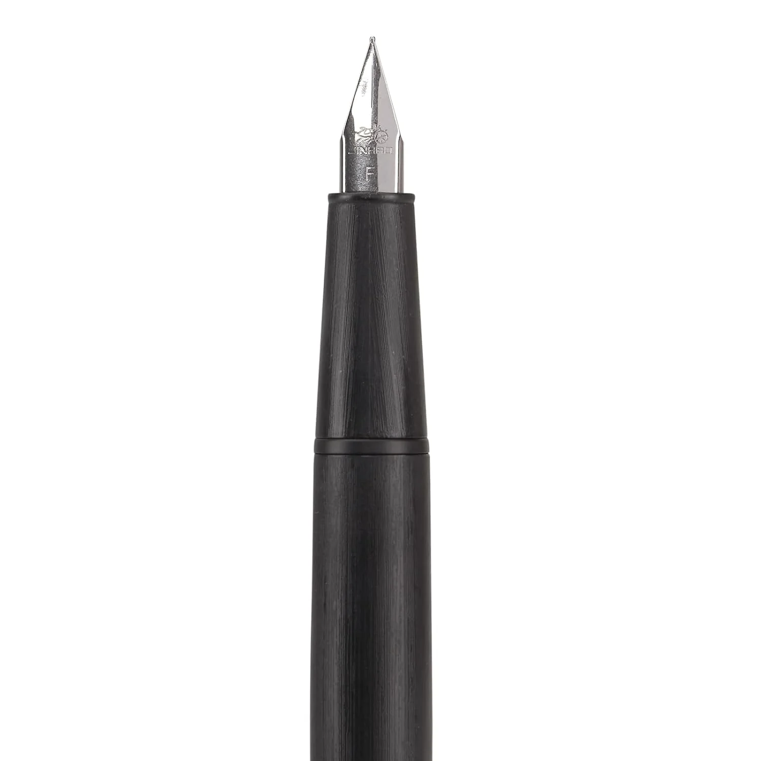 Jinhao 80 Matt Black Fiber Brushed Fountain Pen, Iridium Fine Nib, Black Clip with Ink Converter - Image 6