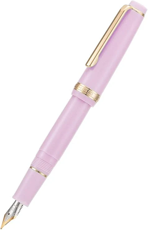 Jinhao 82 Fountain Pen with Gold Clip, Iridium Fine Nib & Ink Converter – Pink - Image 3