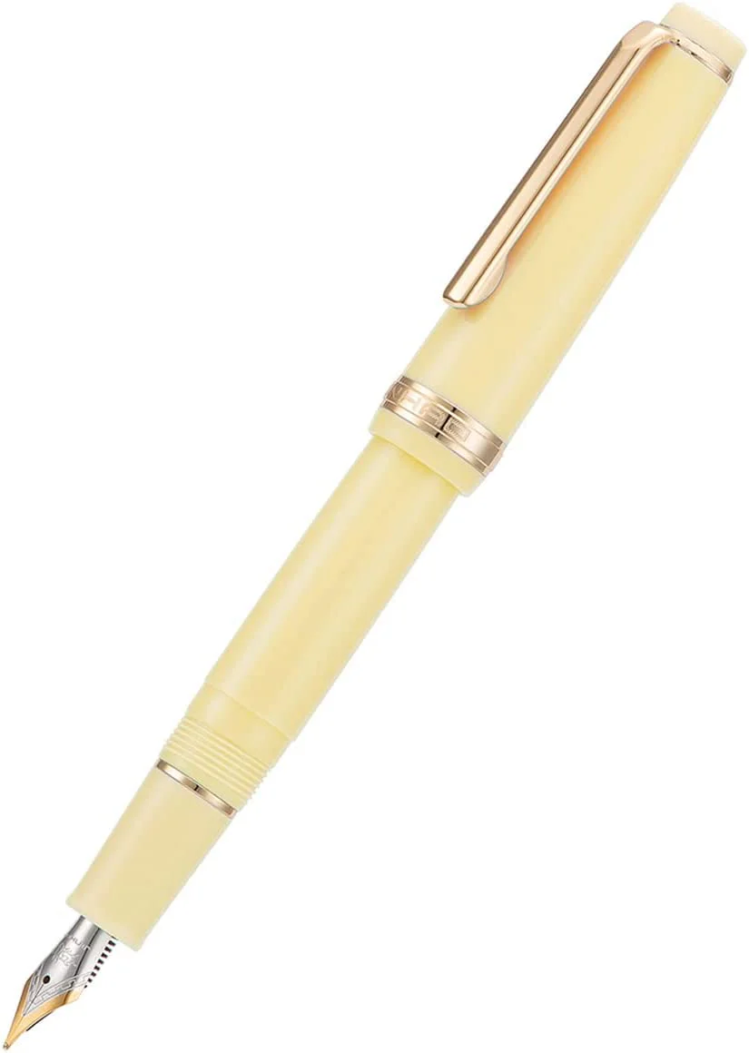 Jinhao 82 Fountain Pen with Gold Clip, Iridium Fine Nib & Ink Converter – Yellow - Image 3