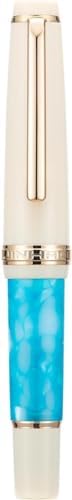Jinhao 82 Mini Fountain Pen With Extra Fine, Smooth Writing Pocket Pen, Gold Trim, Acrylic Marble Blue, Includes Converter  No reviews - Image 3