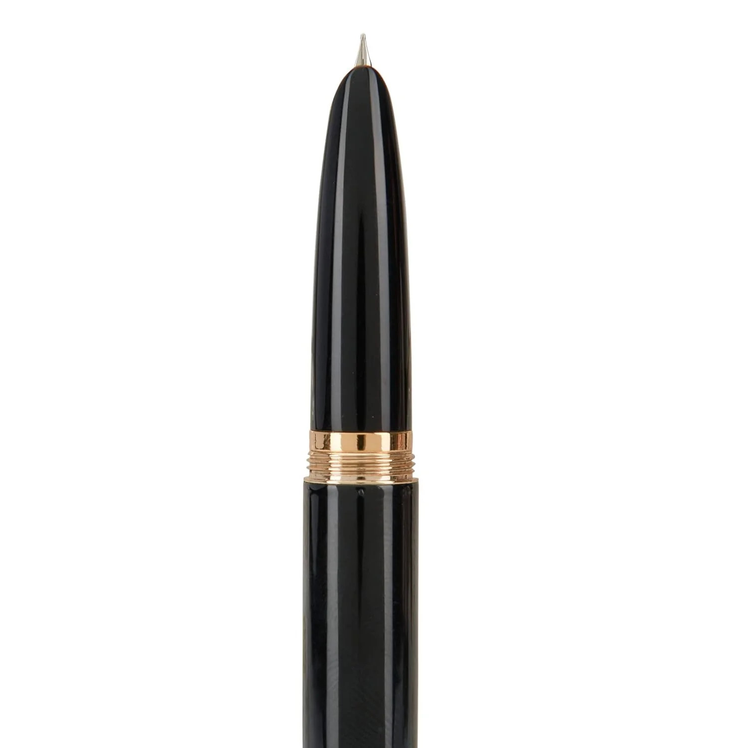 Jinhao 85 Extra Fine Nib Black Fountain Pen with Riffil Ink Converter (Gold Cap) - Image 4