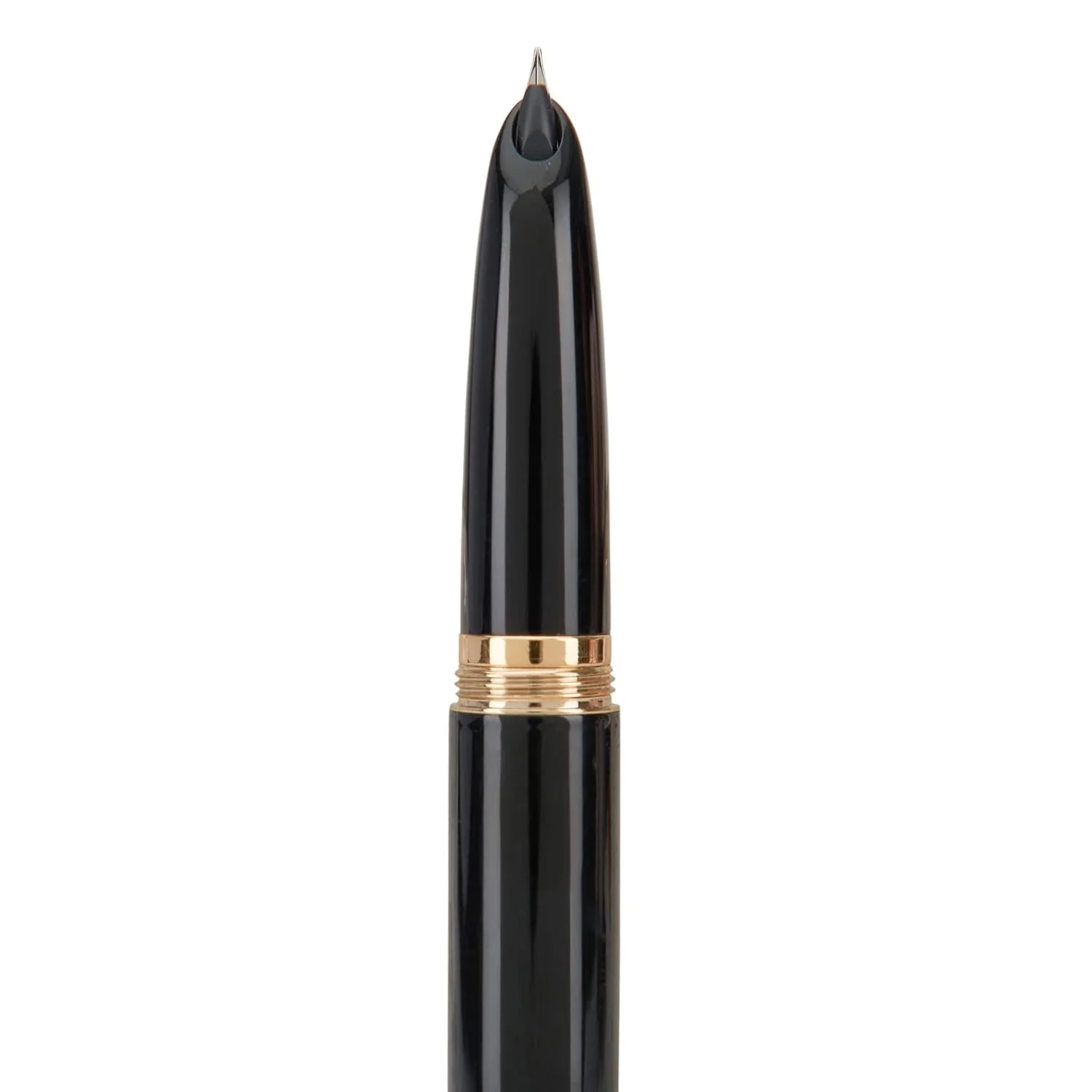 Jinhao 85 Extra Fine Nib Black Fountain Pen with Riffil Ink Converter (Gold Cap) - Image 5