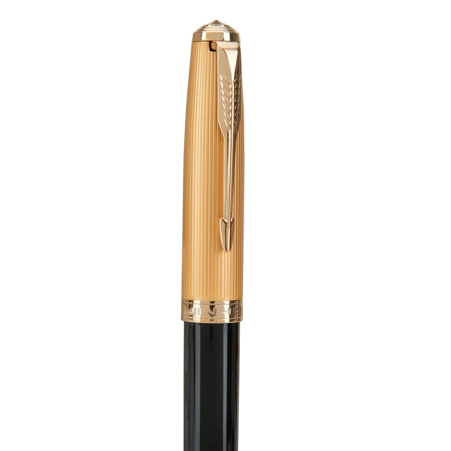 Jinhao 85 Extra Fine Nib Black Fountain Pen with Riffil Ink Converter (Gold Cap) - Image 6