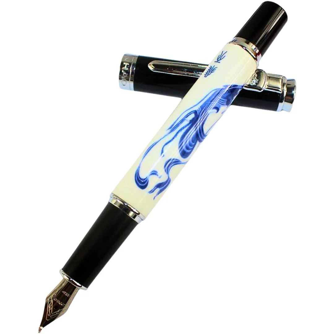 Jinhao 8802 Fountain Pen, Fairy Maiden Painting, Medium Nib, Elegant Writing Pen - Image 3