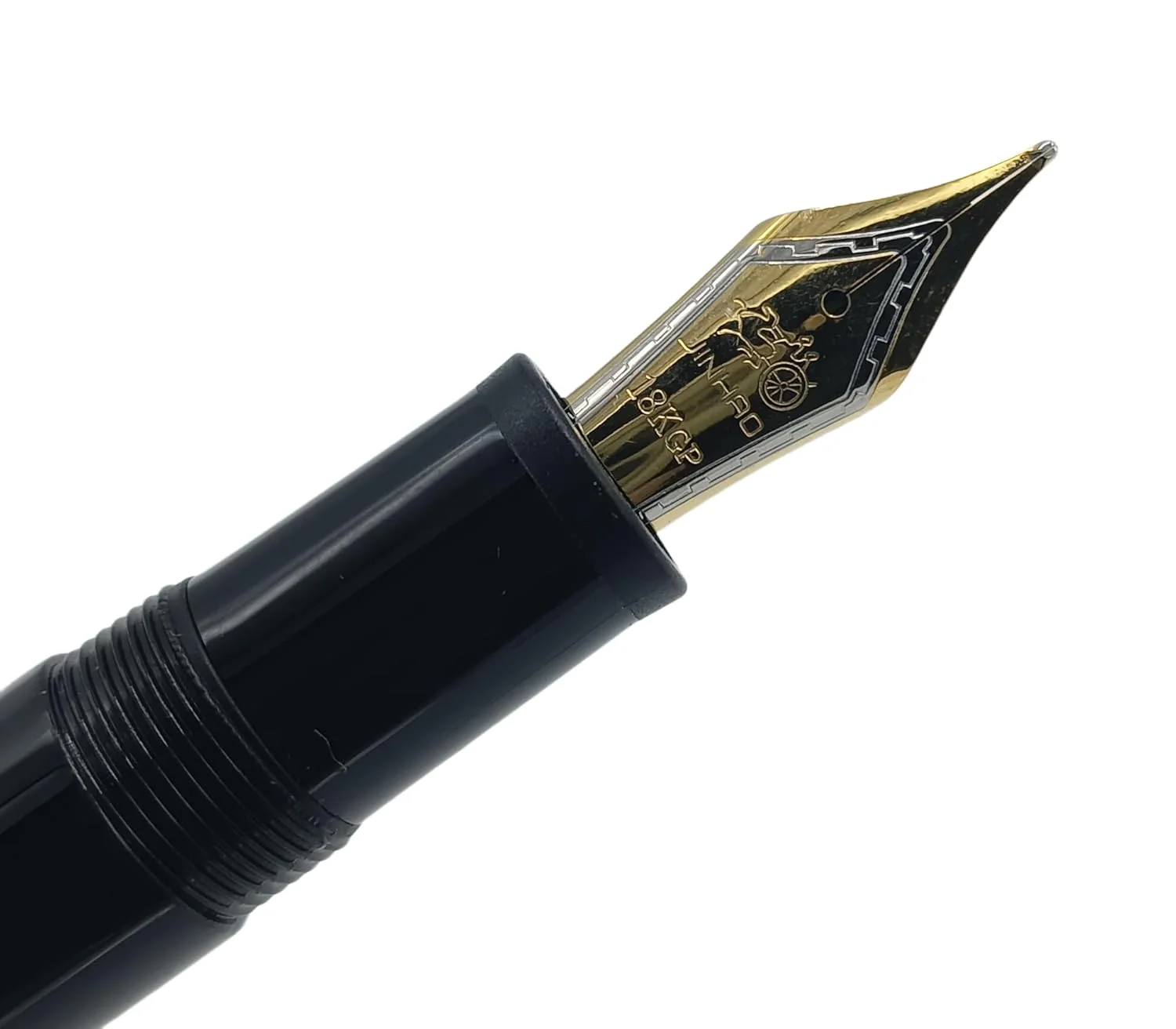 Jinhao 9013 Dadao Series Fountain Pen – Medium Nib, Black Acrylic Barrel with Gold Clip - Image 2
