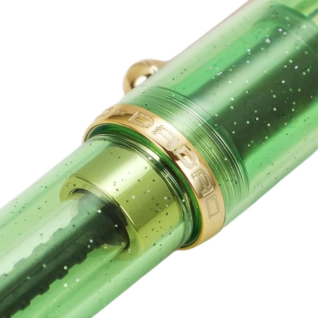 Jinhao 9013 DaDao Series Fountain Pen – Transparent Green Acrylic Body, Medium Heartbeat Nib, Includes Ink Converter - Image 4