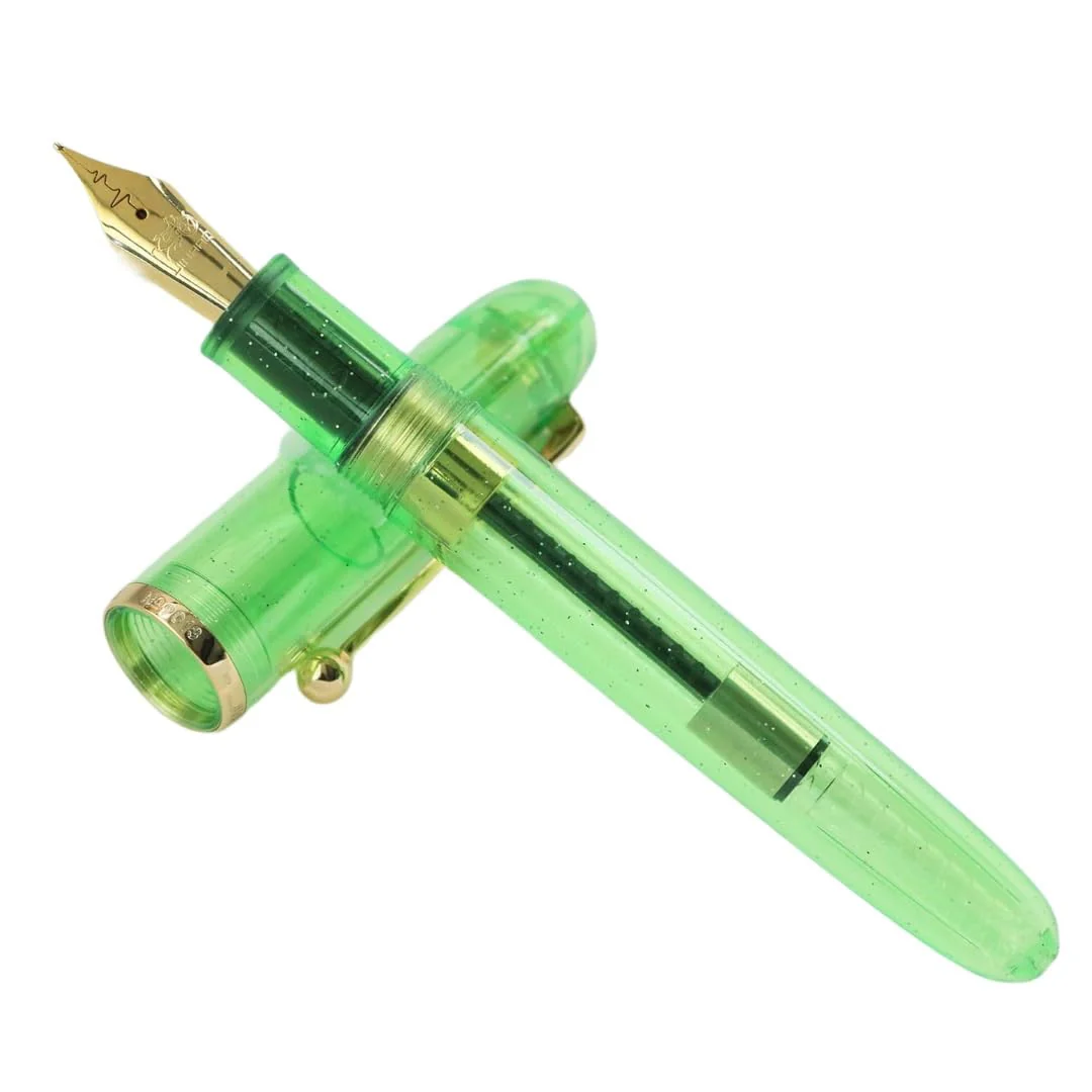 Jinhao 9013 DaDao Series Fountain Pen – Transparent Green Acrylic Body, Medium Heartbeat Nib, Includes Ink Converter - Image 6