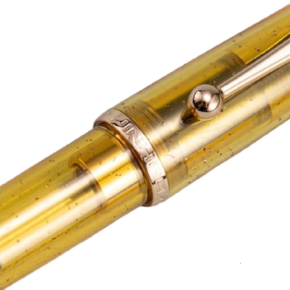 Jinhao 9013 DaDao Series Fountain Pen – Transparent Yellow Acrylic Body, Medium Heartbeat Nib, Includes Ink Converter - Image 6