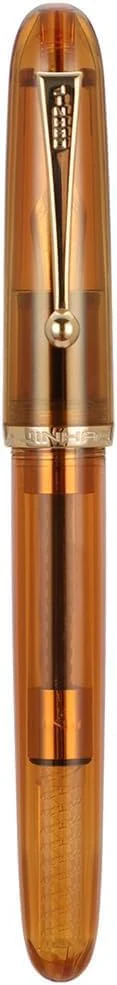 Jinhao 9016 Dadao Series Acrylic Fountain Pen – Fine/Medium Heartbeat Nib, Large Ink Capacity (Transparent Brown) - Image 2