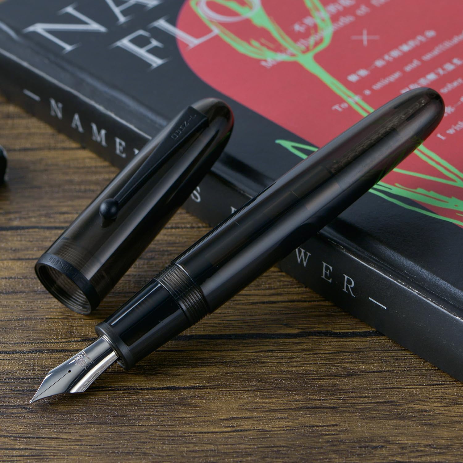 Jinhao 9019 DaDao Series Fountain Pen – 0.7mm Medium Nib, Large Ink Converter, Transparent Matte Black Acrylic Body – Smooth Writing Pen - Image 2
