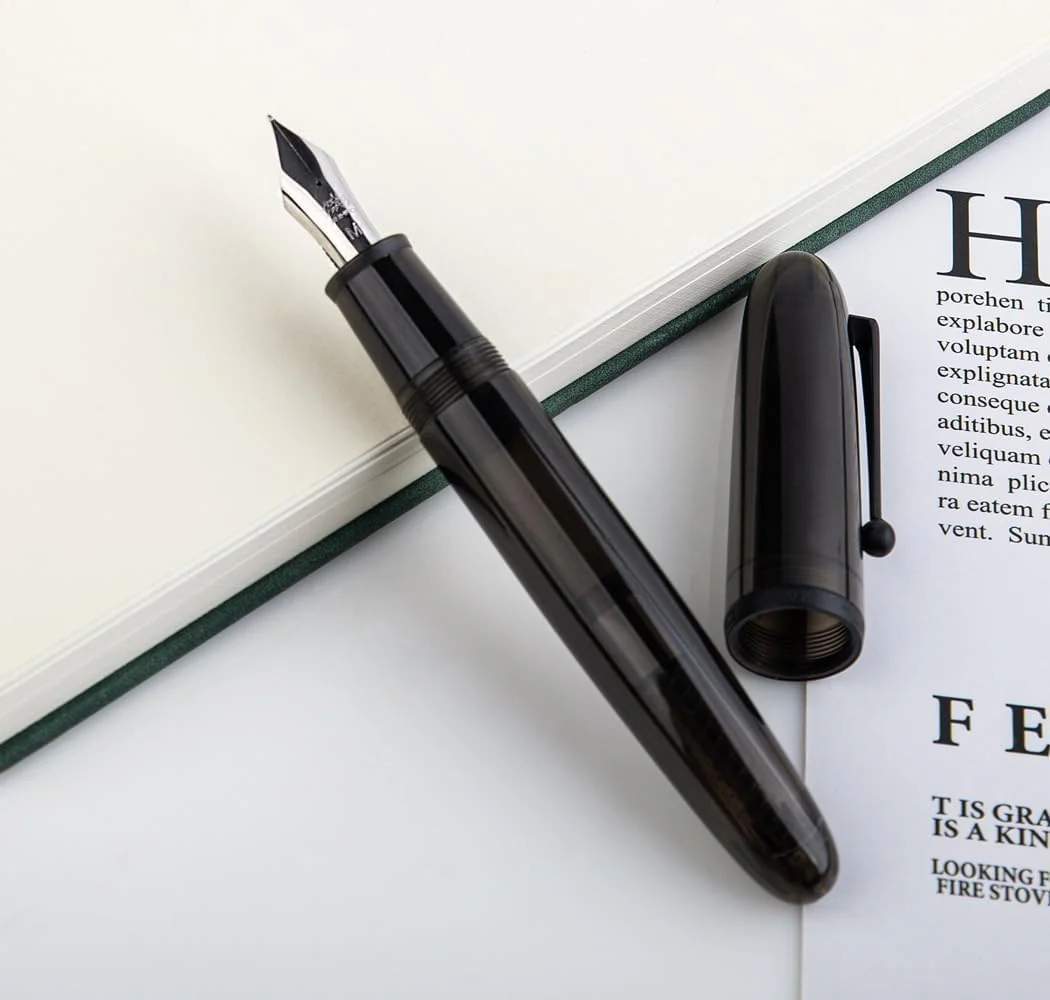 Jinhao 9019 DaDao Series Fountain Pen – 0.7mm Medium Nib, Large Ink Converter, Transparent Matte Black Acrylic Body – Smooth Writing Pen - Image 4