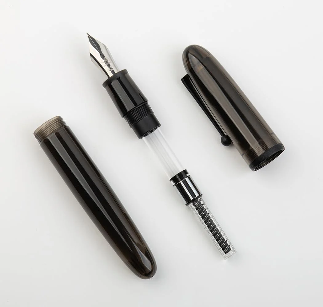 Jinhao 9019 DaDao Series Fountain Pen – 0.7mm Medium Nib, Large Ink Converter, Transparent Matte Black Acrylic Body – Smooth Writing Pen - Image 6