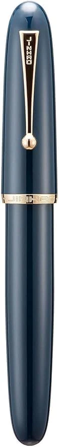 Jinhao 9019 Dadao Series Fountain Pen – #8 Medium Nib, Navy Blue Acrylic Barrel with Gold Trim And Large Ink Converter - Image 5