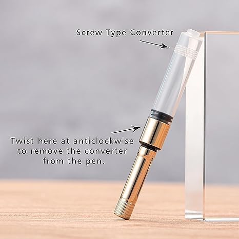 Jinhao 9019 Dadao Series Fountain Pen – #8 Heartbeat Medium Nib, Acrylic Barrel with Gold Trim And Large Ink Converter - Image 6