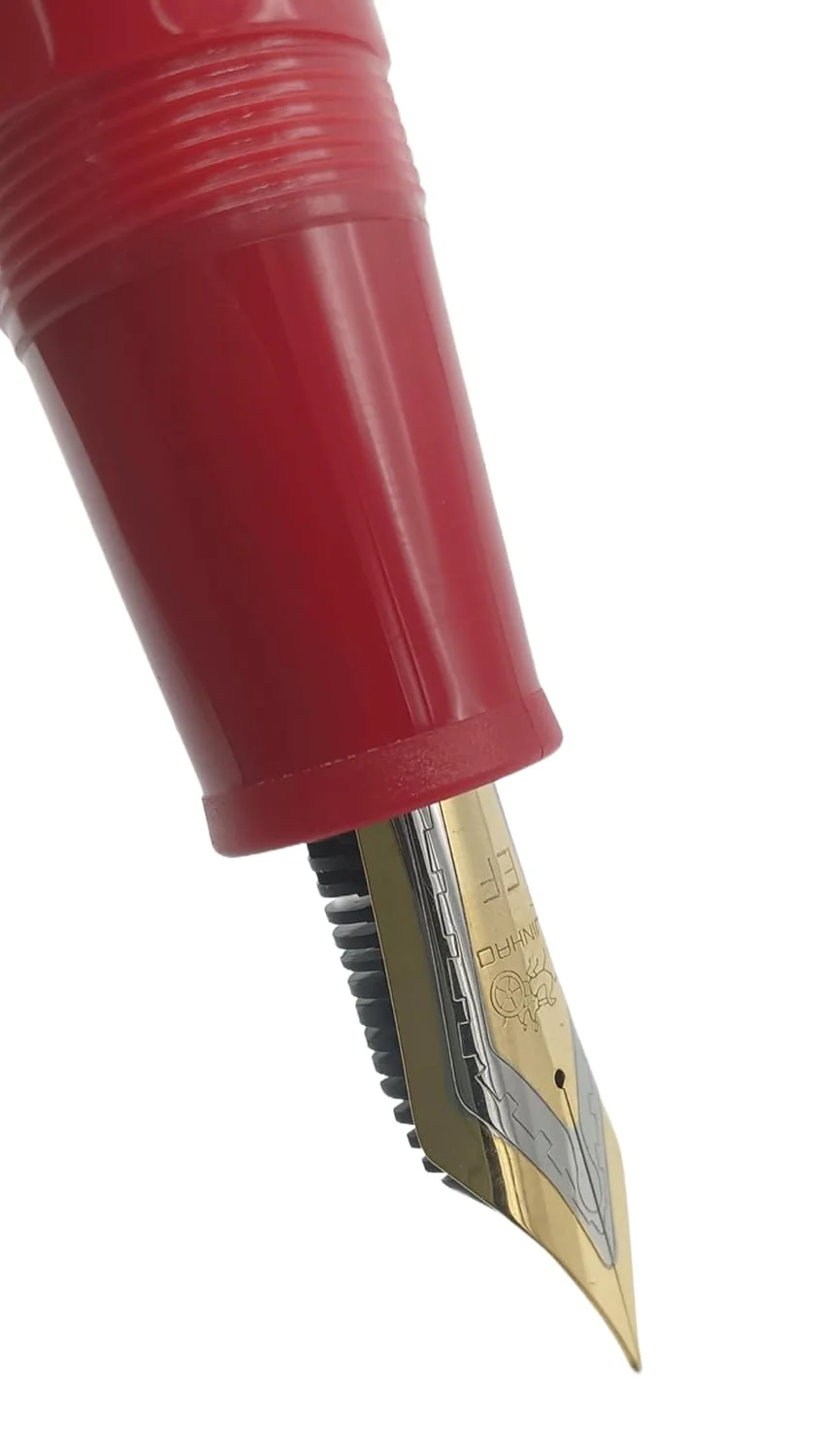 Jinhao 9019 Extra Fine Fountain Pen (0.38mm) – Smooth Writing Pen with Gold Trim and Large Ink Converter, Elegant Red Body - Image 4