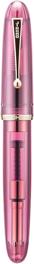 Jinhao 9019 Fountain Pen – 0.38mm Extra Fine Nib, Large Ink Converter, Gold Trim And Clip, Transparent Clear Design, Smooth Writing Pen (Transparent Pink) - Image 5