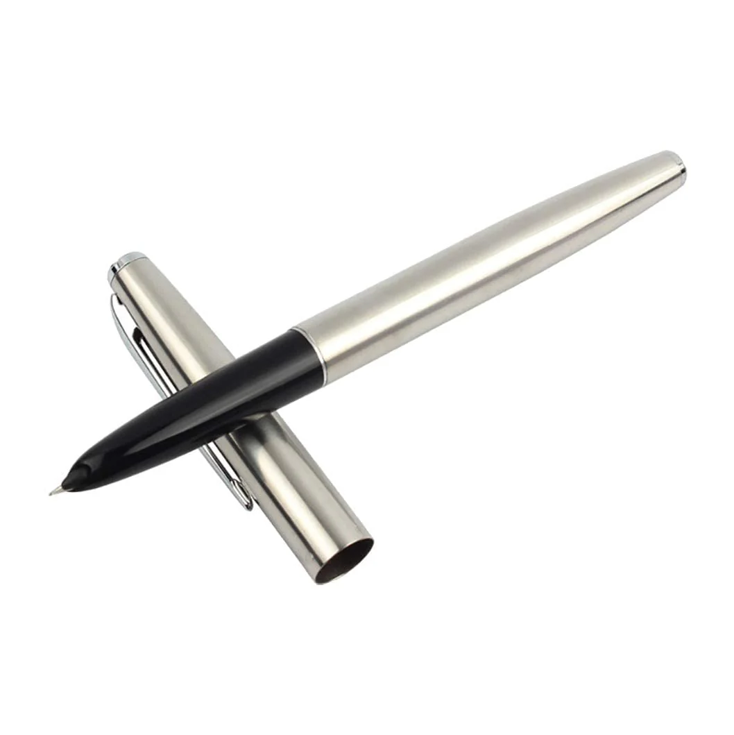 Jinhao 911 Stainless Steel Fountain Pen – Extra Fine Nib, Metal Body, Classic Design with Converter - Image 2