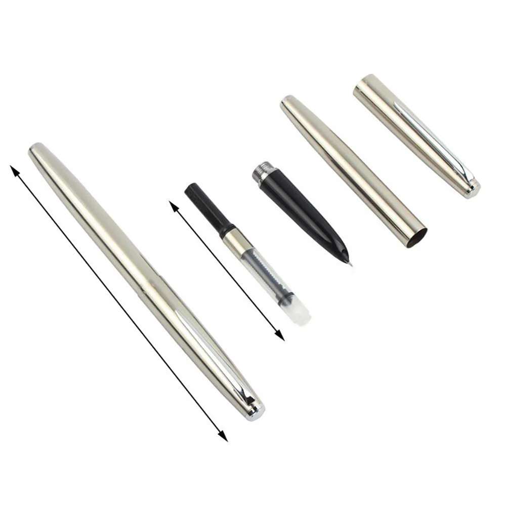Jinhao 911 Stainless Steel Fountain Pen – Extra Fine Nib, Metal Body, Classic Design with Converter - Image 3