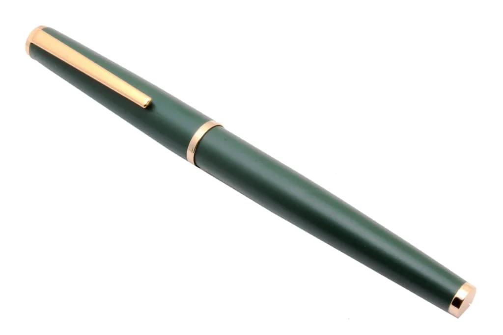Jinhao 95 Fine Nib Fountain Pen - Dark Green Metal with Golden Trims, Smooth Writing, Exquisite Gift Pen - Image 5