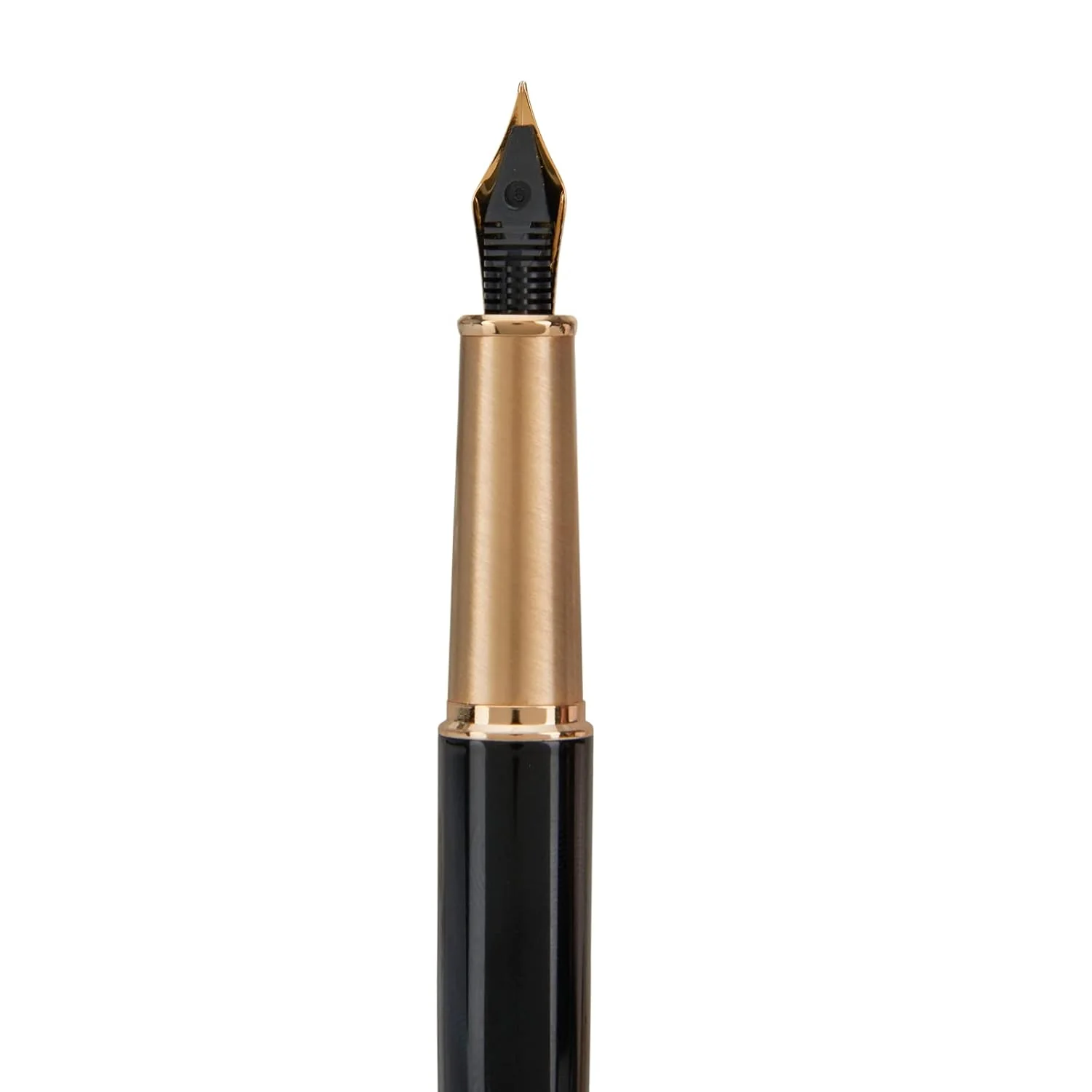 Jinhao 95 Luxury Metal Black Fountain Pen with 0.5mm Fine Nib and Golden Trims (With Ink Converter) - Image 6