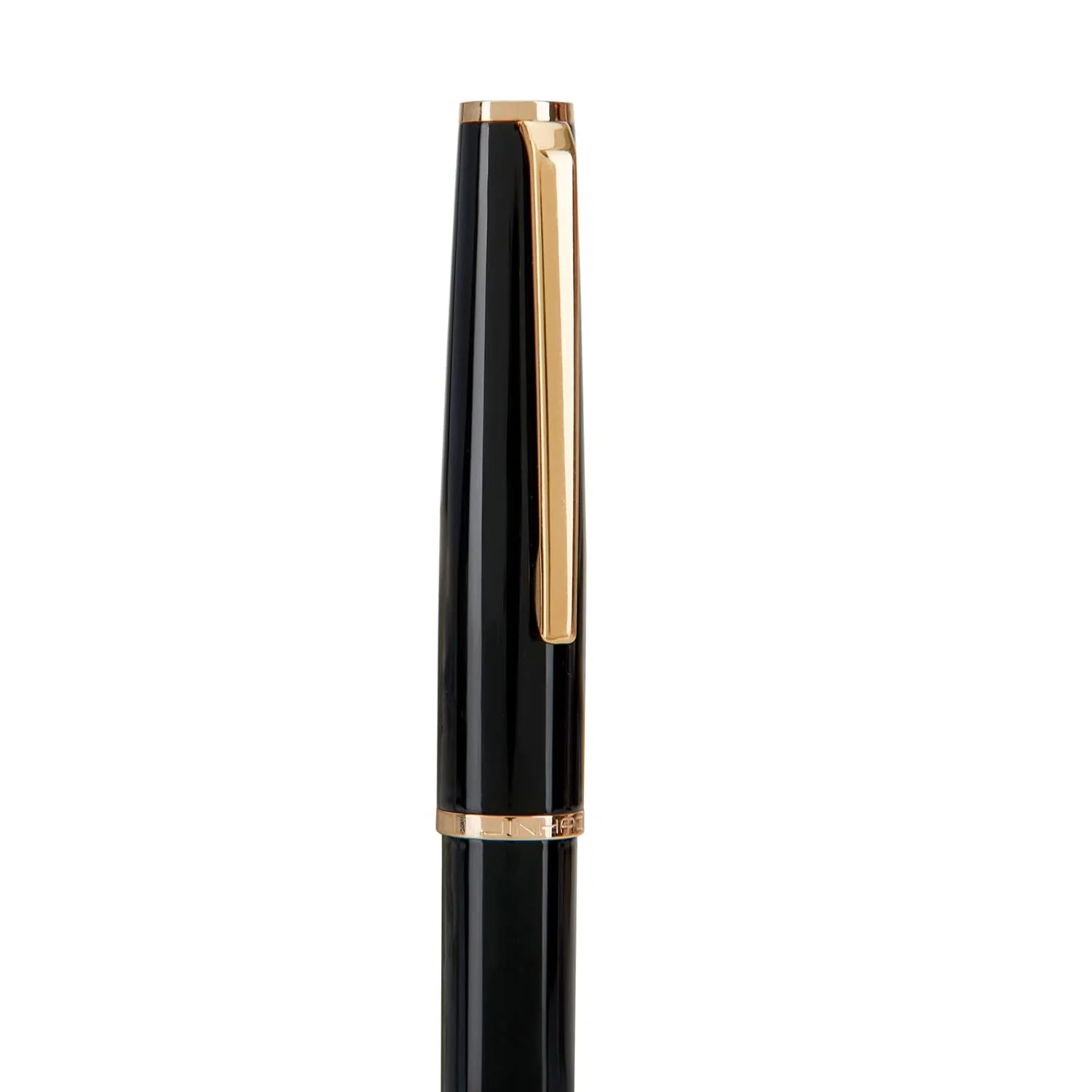 Jinhao 95 Luxury Metal Black Fountain Pen with 0.5mm Fine Nib and Golden Trims (With Ink Converter) - Image 7