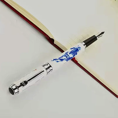 Jinhao 950 Fountain Pen – Blue and White Porcelain Horse Print, Medium Nib - Image 10