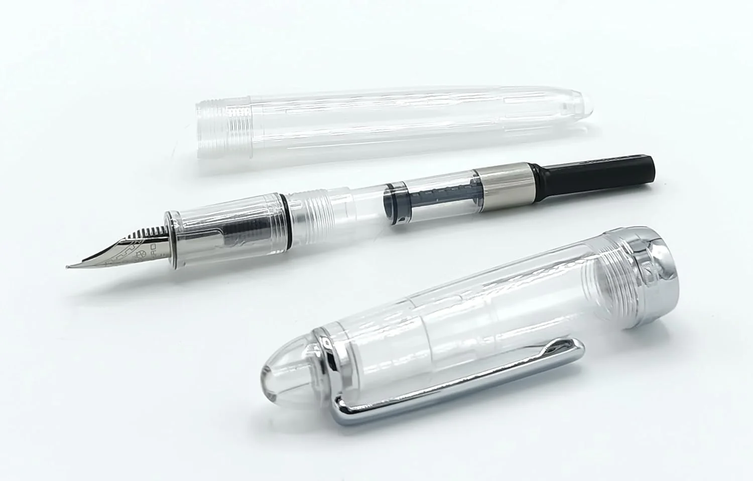 Jinhao 992 Clear Fountain Pen – Extra Fine and Fine Nib Options, Smooth Writing Pen with Converter - Image 4