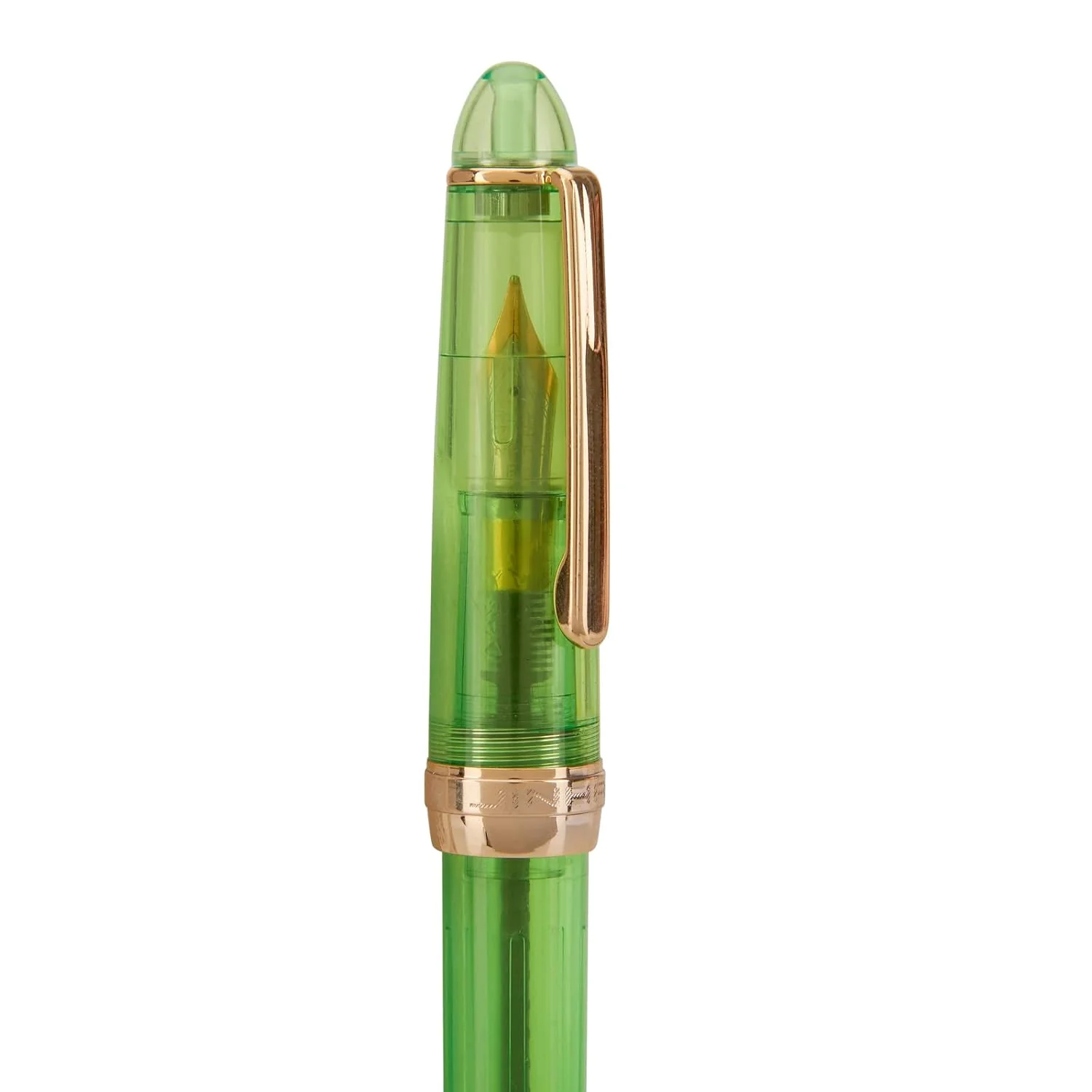 Jinhao 992 Transparent Green Fountain Pen – Fine Nib with Gold Trim, Smooth Writing Pen with Converter - Image 4