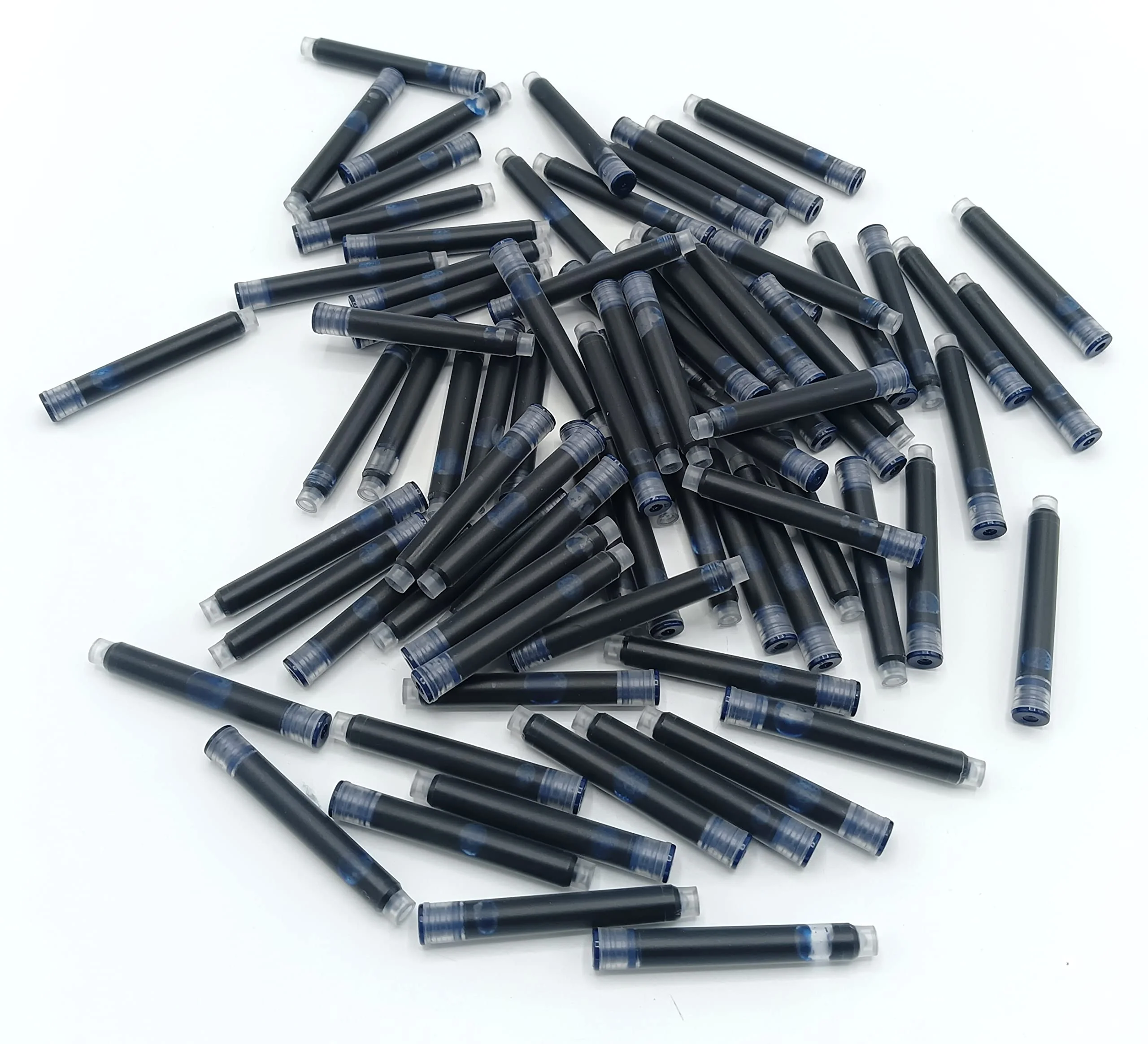 Jinhao Blue Black Fountain Pen Ink Cartridges Refills – 2.6mm Bore Diameter, 80 Pcs Disposable Ink Cartridges for Jinhao Pens, Ideal for School & Office Use - Image 3