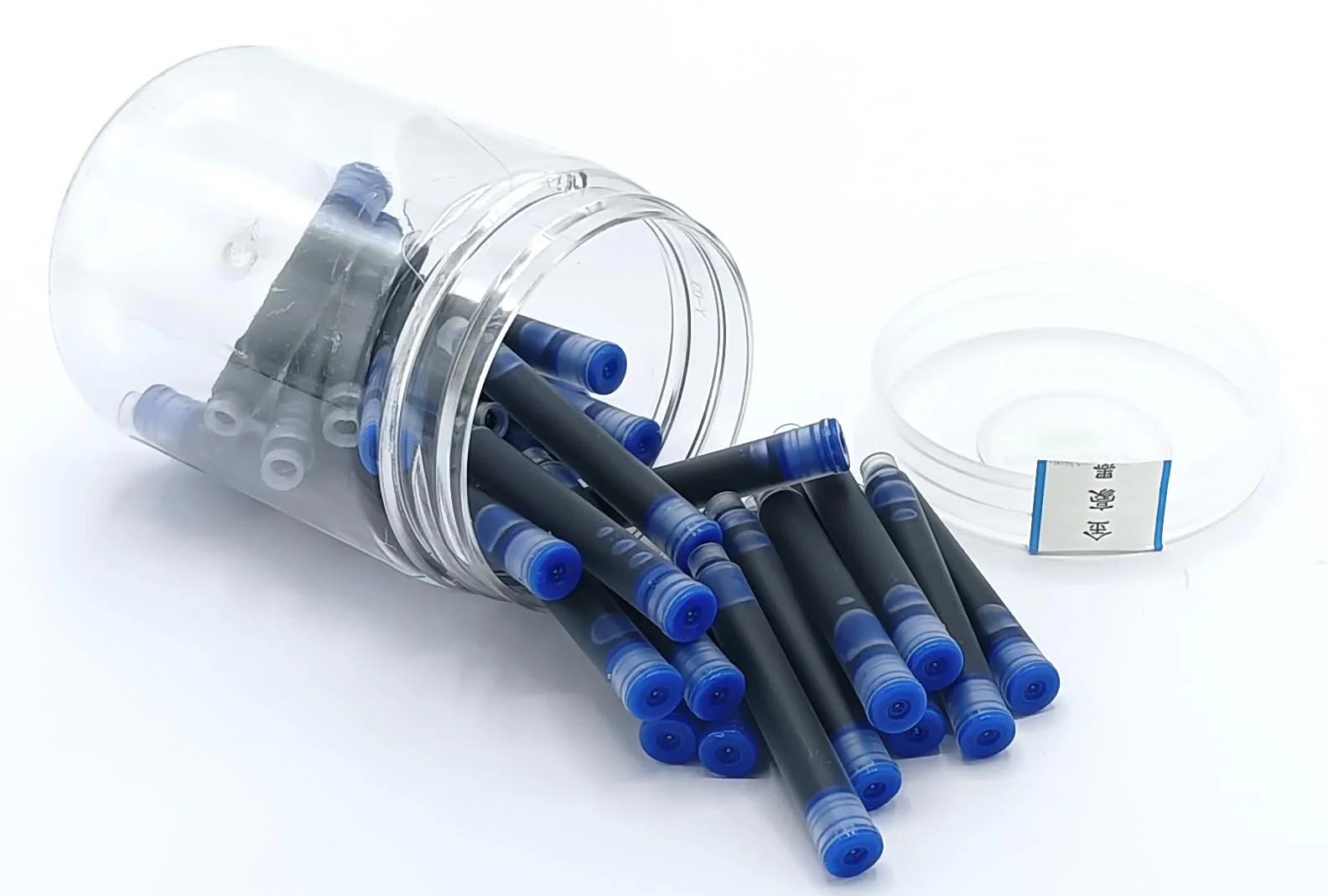 Jinhao Fountain Pen Ink Cartridges Refills, Disposable and Universal – 3.4mm Bore Diameter 30Pcs Ink Cartridges Jar for School, Student, and Office (Blue) - Image 2