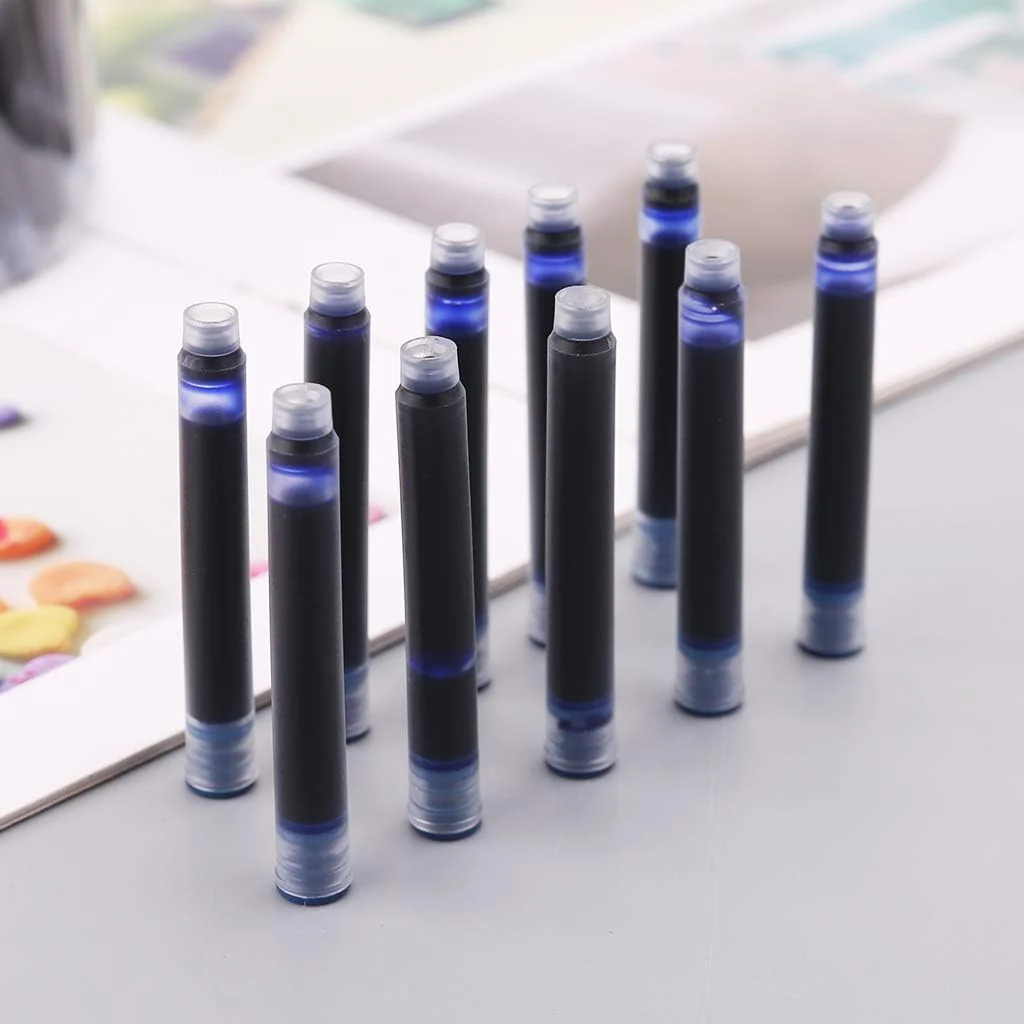 Jinhao Ink Cartridges Refills, Disposable and Universal – 3.4mm Bore Diameter 100Pcs Ink Cartridges Jar for School, Student, and Office (Blue) - Image 3